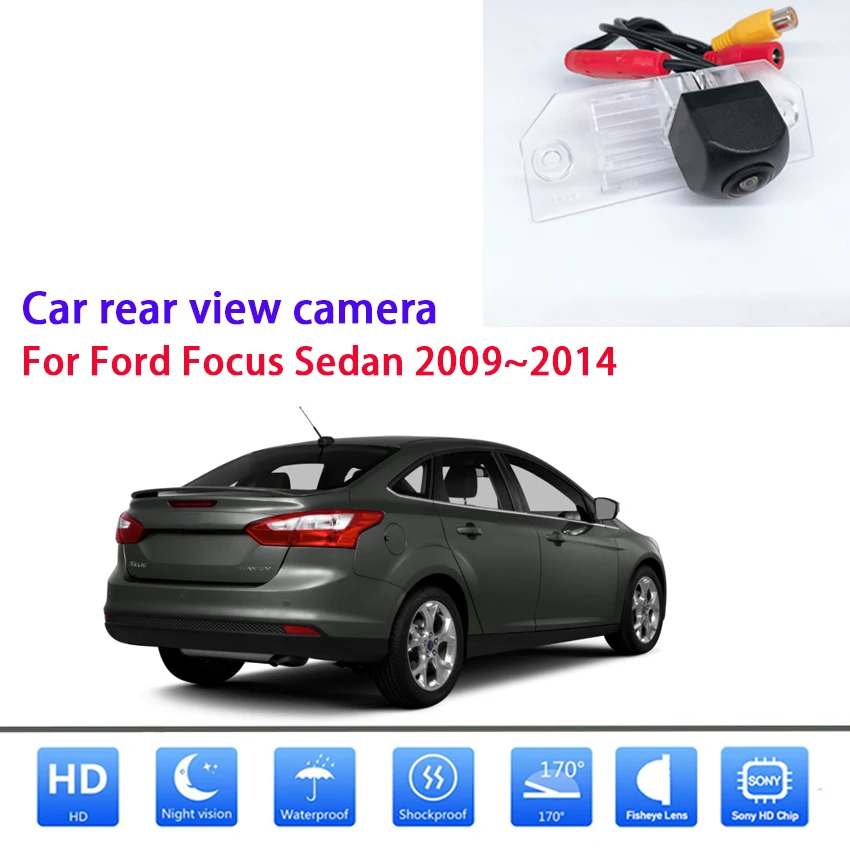 

Car wireless rear view reversing Camera For Ford Focus Sedan 2009 2010 2011 2012 2013 2014 Waterproof high quality RCA