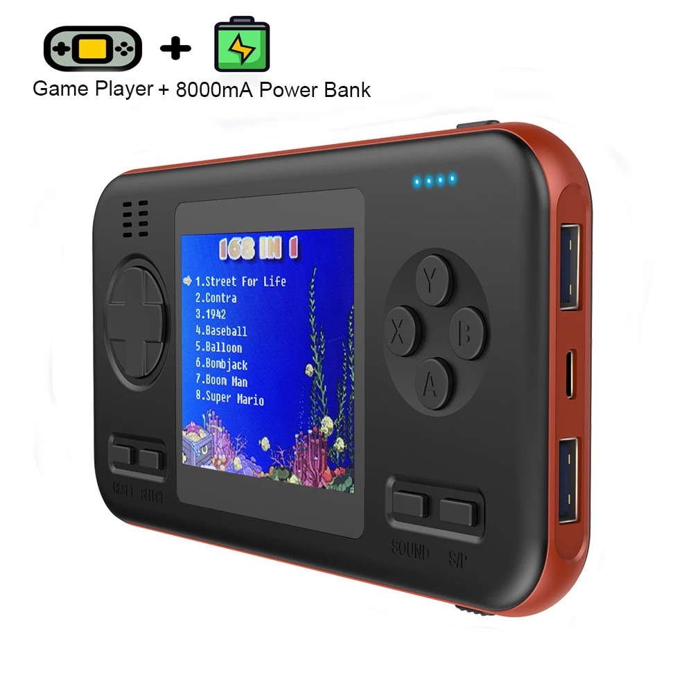 Built-in 416 Games Wth 8000mah Battery Power Bank Retro Video Handheld Game Console 2.8 Inch Color Lcd Game Player
Built-in 416 Games Wth 8000mah Battery Power Bank Retro Video Handheld Game Console 2.8 Inch Color Lcd Game Player