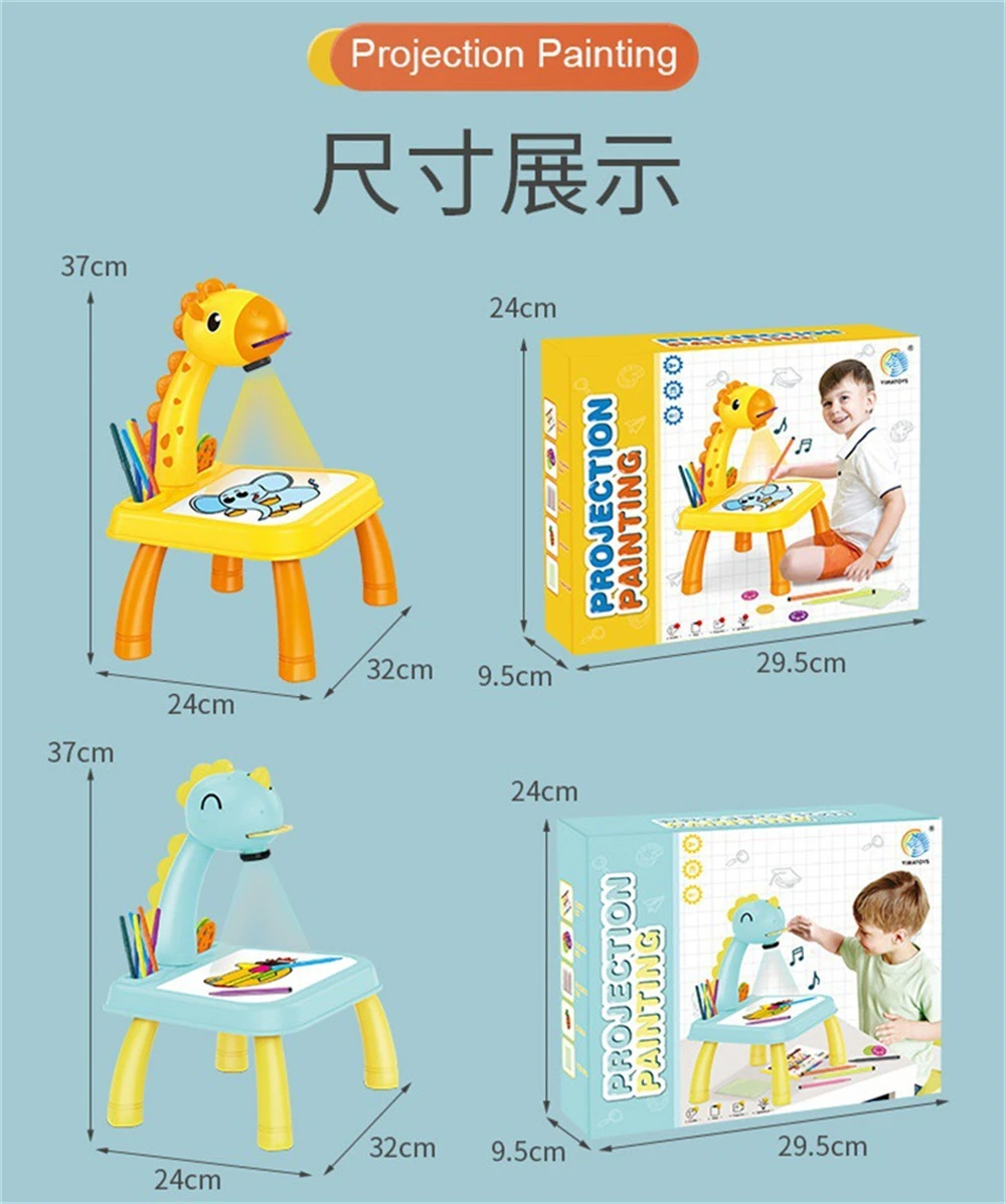 Generic Children Led Projector Art Drawing Table Toys Kids Painting