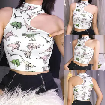 Women's Sexy Casual Sleeveless Animal Print Tank Top Crop Vest Blouse T-Shirt 
Women's Sexy Casual Sleeveless Animal Print Tank Top Crop Vest Blouse T-Shirt