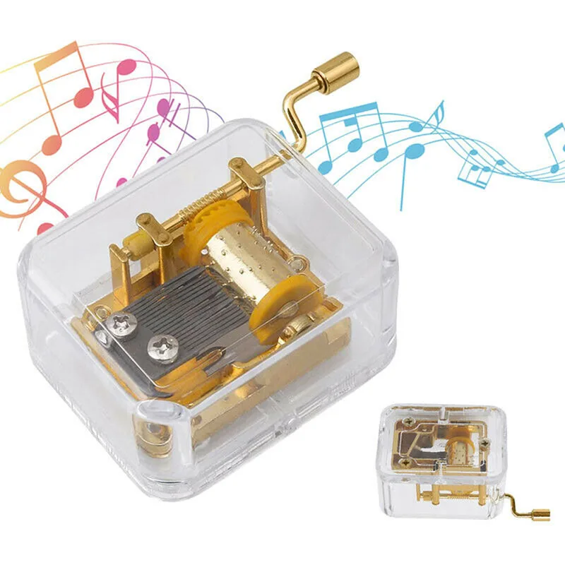 Mini Manual Movement Gurdy Antique Music Box DIY Craft Vintage Acrylic Hand Hurdy Gurdy Swan Lake Canon Lullaby Crank Xmas Kids
Mini Manual Movement Gurdy Antique Music Box DIY Craft Vintage Acrylic Hand Hurdy Gurdy Swan Lake Canon Lullaby Crank Xmas Kids