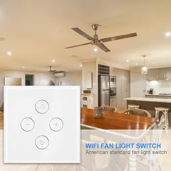 WiFi Ceiling Fan Light Wall Switch ABS Intelligent APP Remote Control Setting Timer Interrupter Electrical Accessories
WiFi Ceiling Fan Light Wall Switch ABS Intelligent APP Remote Control Setting Timer Interrupter Electrical Accessories