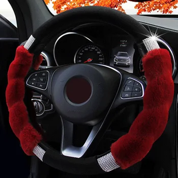 Universal Car Steering Wheel Cover Imitation Rex Fur Glitter Rhinestone 37-38cm Accessories Car Steering Covers
Universal Car Steering Wheel Cover Imitation Rex Fur Glitter Rhinestone 37-38cm Accessories Car Steering Covers