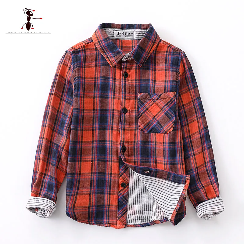 Kung Fu Ant 2020 Spring Autumn 100%Cotton Leisure Full Sleeve Three Colors Grid Boys Shirts 4-12year Children's Tops
Kung Fu Ant 2020 Spring Autumn 100%Cotton Leisure Full Sleeve Three Colors Grid Boys Shirts 4-12year Children's Tops