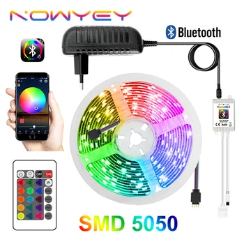 Bluetooth LED Strip Light SMD5050 RGB 5M APP Control LED Light Strip with IR Remote Control 12V Ambilight
Bluetooth LED Strip Light SMD5050 RGB 5M APP Control LED Light Strip with IR Remote Control 12V Ambilight