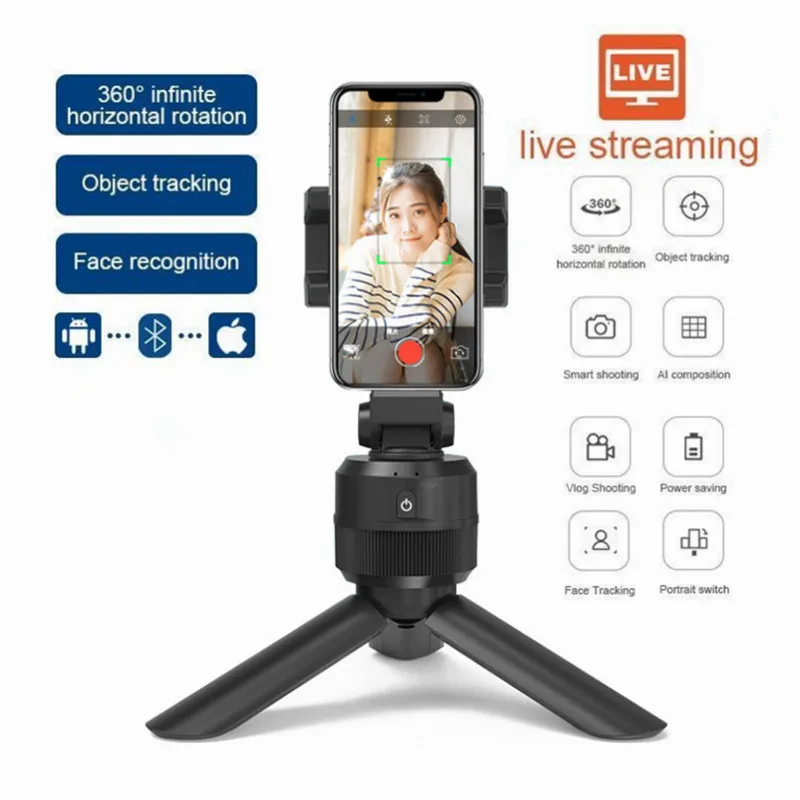 Portable Apai 360 Degree Smart Face Tracking Object Rotation Live Tripod Selfie Stick Phone Holder For Vlog Video Record
Portable Apai 360 Degree Smart Face Tracking Object Rotation Live Tripod Selfie Stick Phone Holder For Vlog Video Record