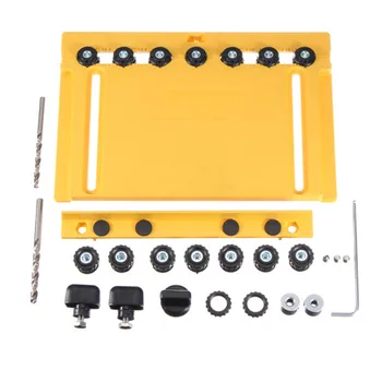 Yellow Woodworking 2 In 1 Cabinet Hardware Jig and Shelf Pin Drilling Jig with 5mm 6mm Drill Bits Set for Hand Woodworking Tool
Yellow Woodworking 2 In 1 Cabinet Hardware Jig and Shelf Pin Drilling Jig with 5mm 6mm Drill Bits Set for Hand Woodworking Tool