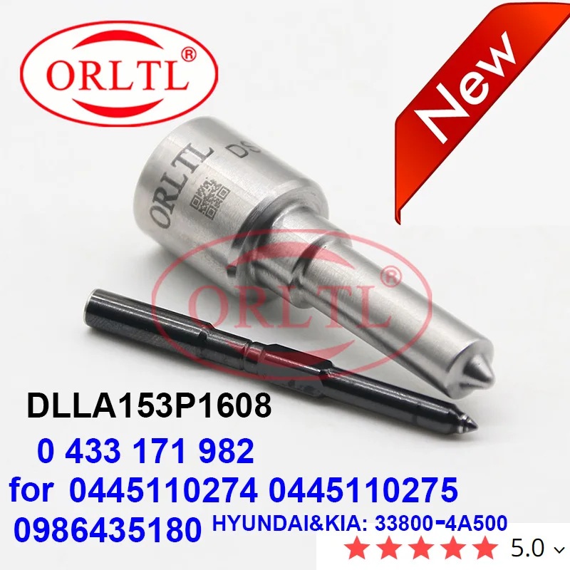 ORLTL Commmon Rail Nozzle DLLA153P1608 0433171982 for HYUNDAI&KIA 33800-4A500 338004A500 0445110274 0445110275
ORLTL Commmon Rail Nozzle DLLA153P1608 0433171982 for HYUNDAI&KIA 33800-4A500 338004A500 0445110274 0445110275