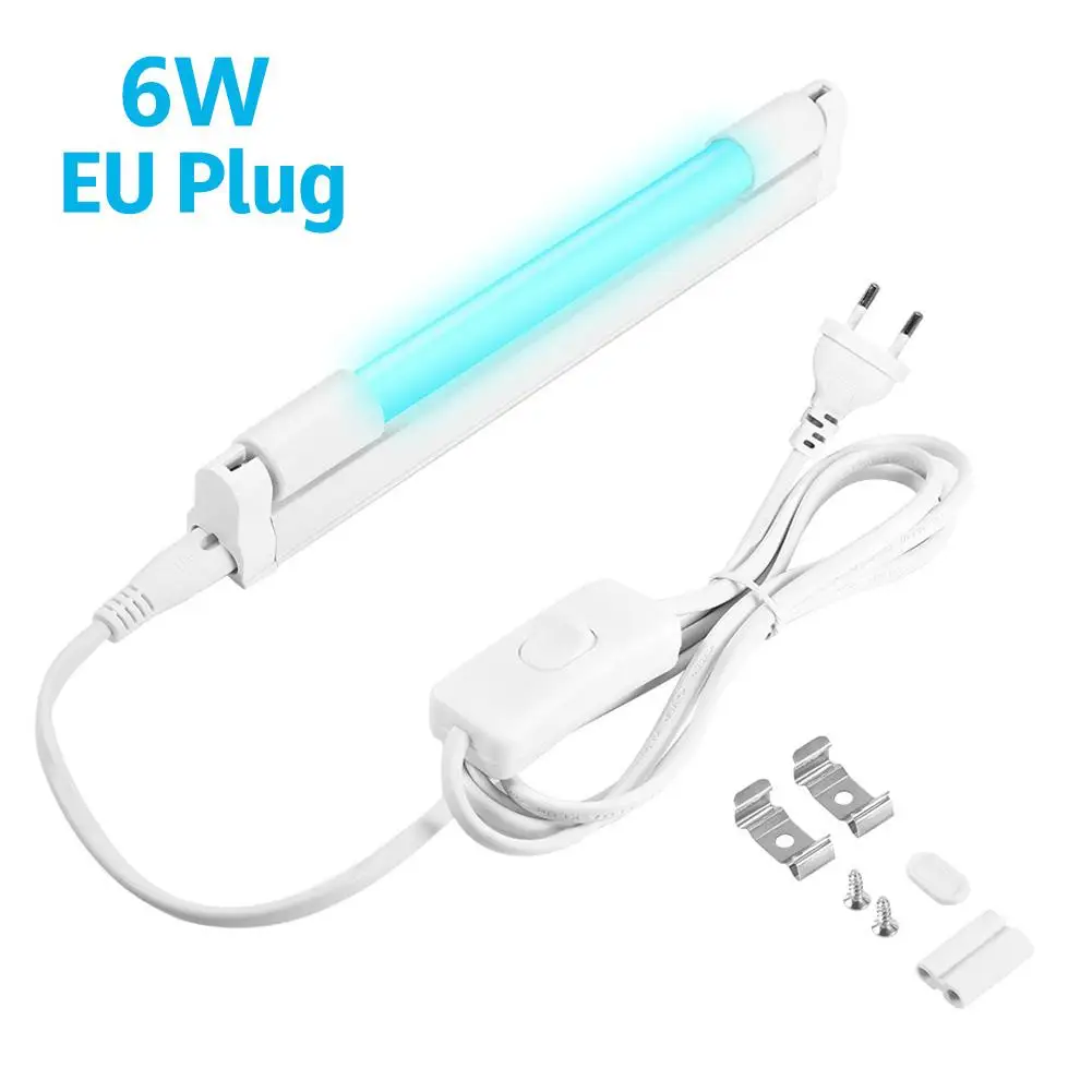 T5 8W 6W LED UV Lamp Germicidal Light Quartz Linear Sterilizer EU Plug 220V Ozone Generator Disinfection Deodor Eliminator Tube
T5 8W 6W LED UV Lamp Germicidal Light Quartz Linear Sterilizer EU Plug 220V Ozone Generator Disinfection Deodor Eliminator Tube