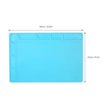 New Silicone Heat Insulation Soldering Iron Maintenance Mat Electronics Disassembly BGA Soldering Repair Pad + Ruler Screw Notch
New Silicone Heat Insulation Soldering Iron Maintenance Mat Electronics Disassembly BGA Soldering Repair Pad + Ruler Screw Notch