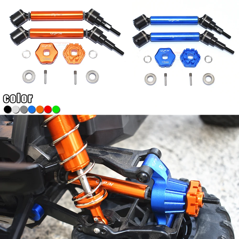 GPM for 1/10 MAXX 89076-4 Monster TRUCK metal front/rear CVD universal joint Drive shaft + thickened 2mm Adapter 8950+8956
GPM for 1/10 MAXX 89076-4 Monster TRUCK metal front/rear CVD universal joint Drive shaft + thickened 2mm Adapter 8950+8956