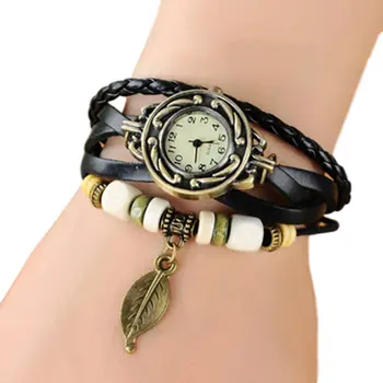 7 colors high quality female leather retro quartz casual watch bracelet watch three circle leaves gift free shipping
7 colors high quality female leather retro quartz casual watch bracelet watch three circle leaves gift free shipping