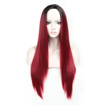 24" Long straight Red Wigs for Women Natural Hairline Middle Part Synthetic Wigs for Women Halloween Cosplay Party Costume
24" Long straight Red Wigs for Women Natural Hairline Middle Part Synthetic Wigs for Women Halloween Cosplay Party Costume