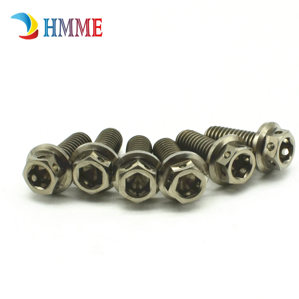 Titanium bolts M6X15mm flange head allen head Titanium color (1)