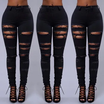 New Style European And American-Style with Holes Jeans Women's Skinny Pants Women's Jeans
New Style European And American-Style with Holes Jeans Women's Skinny Pants Women's Jeans