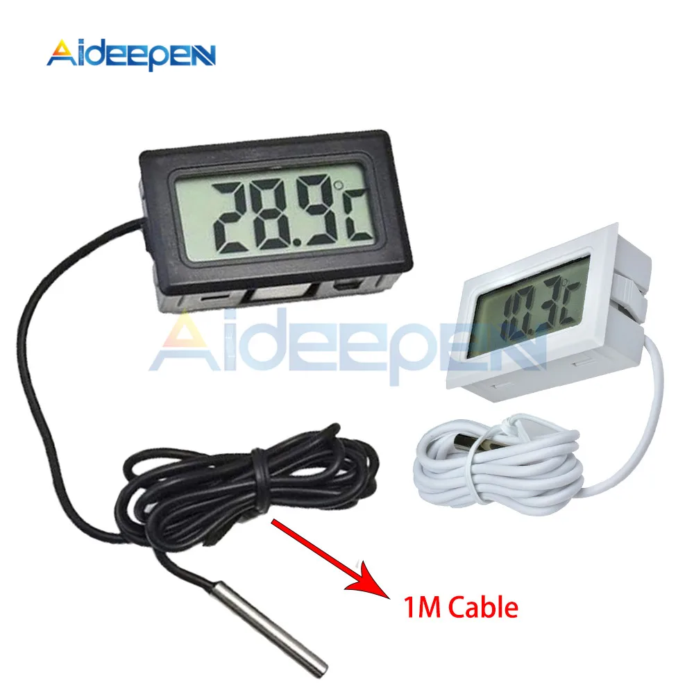 Embedded Digital LCD Probe Fridge Freezer Thermometer Sensor Thermometer Thermograph For Aquarium Refrigerator Use 1M -50~110
Embedded Digital LCD Probe Fridge Freezer Thermometer Sensor Thermometer Thermograph For Aquarium Refrigerator Use 1M -50~110