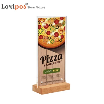 10*20CM Tabletop Wood Base Sign Holder for Restaurant Library Coffee Book Store Upright Acrylic Table Menu Holder Display
10*20CM Tabletop Wood Base Sign Holder for Restaurant Library Coffee Book Store Upright Acrylic Table Menu Holder Display