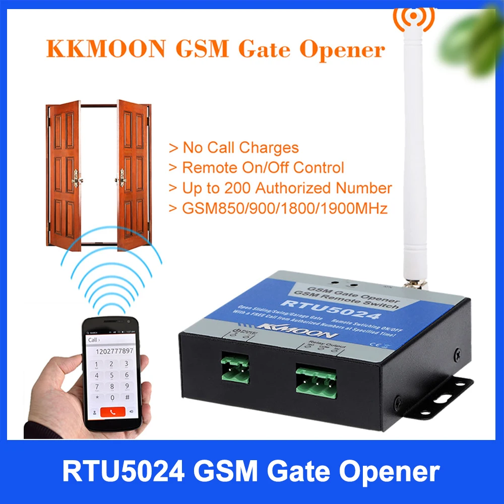 Беспроводной дверной звонок RTU5024 GSM с функцией открывания ворот 850/900/1800/1900 мГц|switch