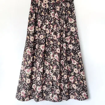 Women Floral Print Long Skirt Skirt Femme 2020cc Autumn & Winter 100% Tencel Casual pleated printed skirts 
Women Floral Print Long Skirt Skirt Femme 2020cc Autumn & Winter 100% Tencel Casual pleated printed skirts