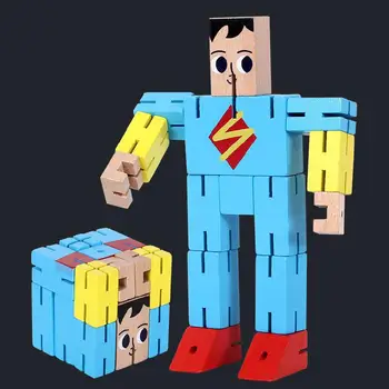 Children's cartoon wooden antique robot model decompression artifact magic cube three-dimensional robot building block toy
Children's cartoon wooden antique robot model decompression artifact magic cube three-dimensional robot building block toy
