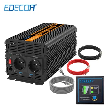EDECOA power inverter 2000W 4000W modified sine wave DC 12V AC 220V 230V with remote controller and 5V 2.1A USB
EDECOA power inverter 2000W 4000W modified sine wave DC 12V AC 220V 230V with remote controller and 5V 2.1A USB