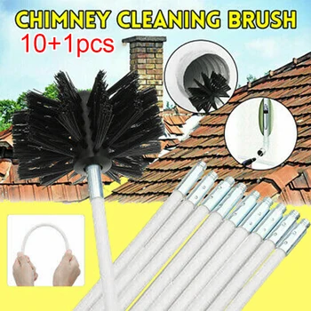11pcs Chimney Sweep Cleaning Set Flue Sweeping Brush & Rod Kit Soot Fireplace Cleaning Rods Brushes Tools
11pcs Chimney Sweep Cleaning Set Flue Sweeping Brush & Rod Kit Soot Fireplace Cleaning Rods Brushes Tools