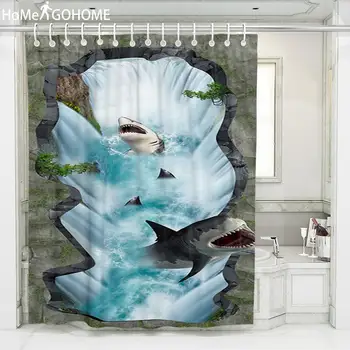 Waterproof Fabric Shower Curtain 3D Cartoon Bath Curtain Home Decoration Anime Bathroom Curtains Shark Waterfall Moss Wood 6Size 
Waterproof Fabric Shower Curtain 3D Cartoon Bath Curtain Home Decoration Anime Bathroom Curtains Shark Waterfall Moss Wood 6Size