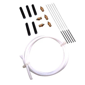 16PCS/Set 3D Printer Parts MK8 Nozzle Heads M6 30mm Extruder Tube with Stainless Steel Cleaning Needle Tool Kit
16PCS/Set 3D Printer Parts MK8 Nozzle Heads M6 30mm Extruder Tube with Stainless Steel Cleaning Needle Tool Kit