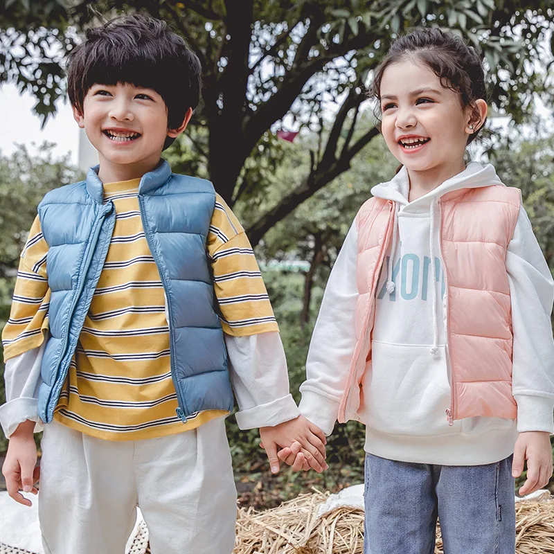 2019 Autumn Winter Soft Warm Down Vest Jacket Coat Kids Sleeveless Solid Vest Round Collar Zipper Cotton Vest
2019 Autumn Winter Soft Warm Down Vest Jacket Coat Kids Sleeveless Solid Vest Round Collar Zipper Cotton Vest