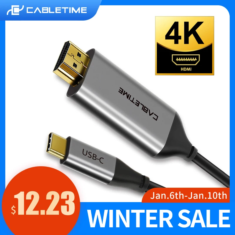 CABLETIME Thunderbolt 3 USB Type C HDMI Cable USB C to HDMI Converter for MacBook Huawei Mate 30 Pro USB-C HDMI Adapter C261
CABLETIME Thunderbolt 3 USB Type C HDMI Cable USB C to HDMI Converter for MacBook Huawei Mate 30 Pro USB-C HDMI Adapter C261