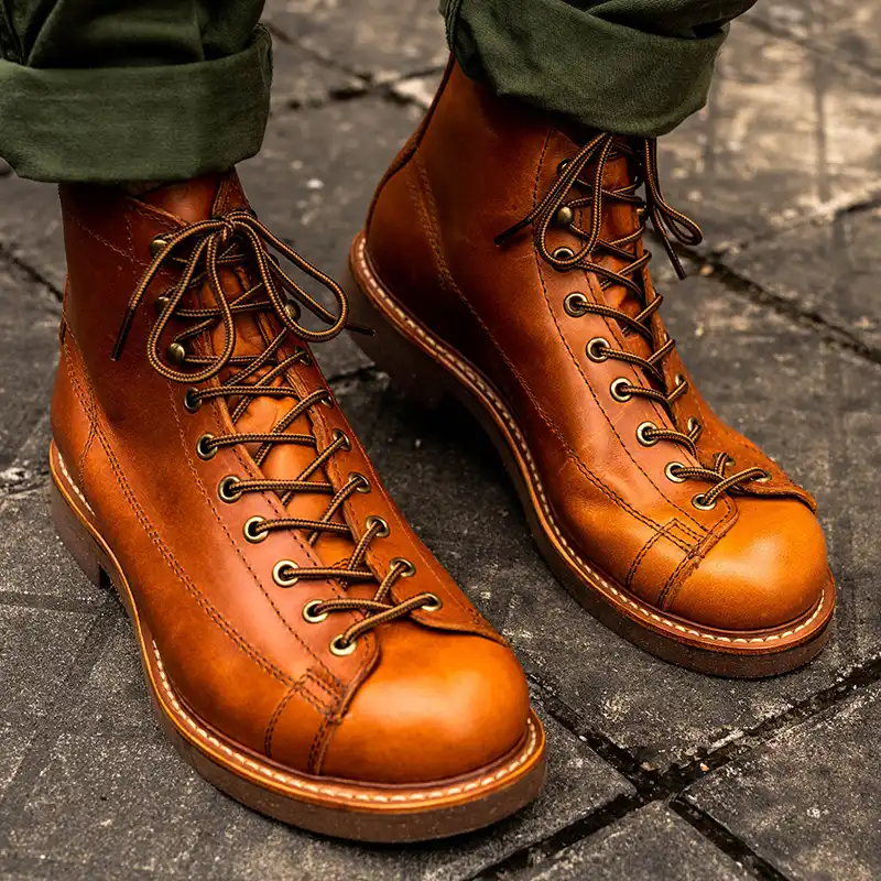 mens vintage leather ankle boots