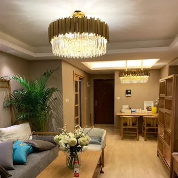 dim sum light luxury crystal pendent lamp circular lamps and lanterns contracted atmosphere of modern style restaurant
dim sum light luxury crystal pendent lamp circular lamps and lanterns contracted atmosphere of modern style restaurant