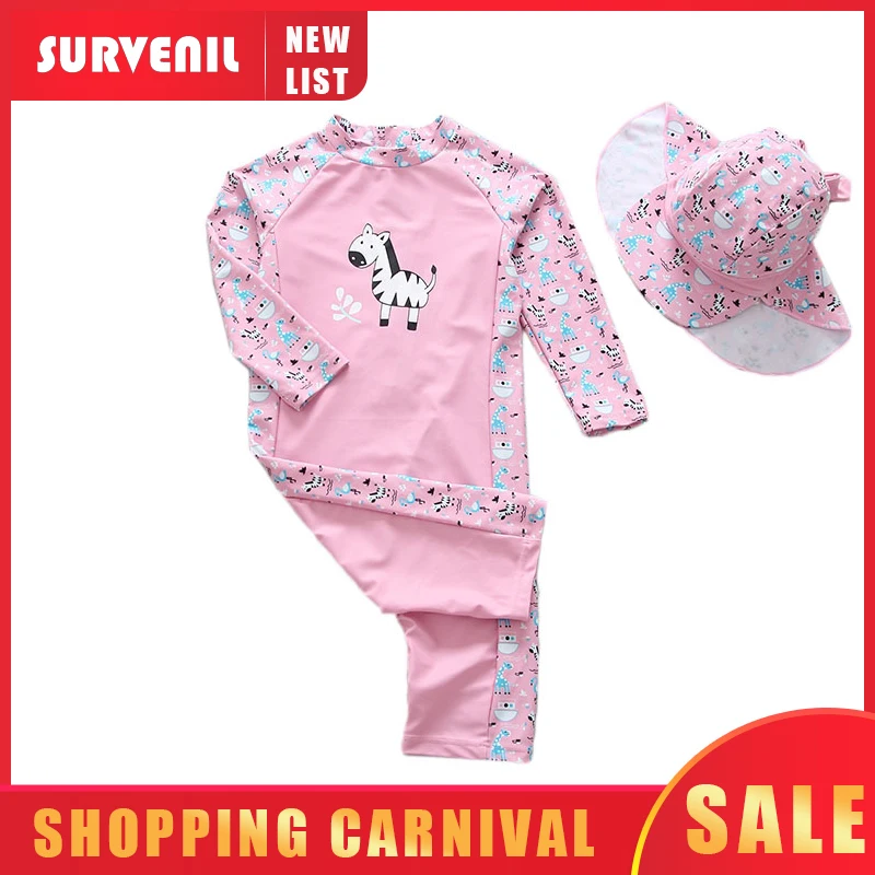 UPF50+ Baby Swimwear One Piece with Hat Set Children's Swimsuit Girls Long Sleeve Cartoon Pony Bathing Clothes Girl Surf Suit 
UPF50+ Baby Swimwear One Piece with Hat Set Children's Swimsuit Girls Long Sleeve Cartoon Pony Bathing Clothes Girl Surf Suit