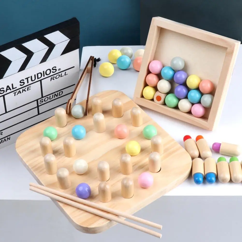 2 in 1 Wooden Memory Match Stick Chess Clipping Bead Game Development Kids Toy Cognitive Ability Toy for Children
2 in 1 Wooden Memory Match Stick Chess Clipping Bead Game Development Kids Toy Cognitive Ability Toy for Children