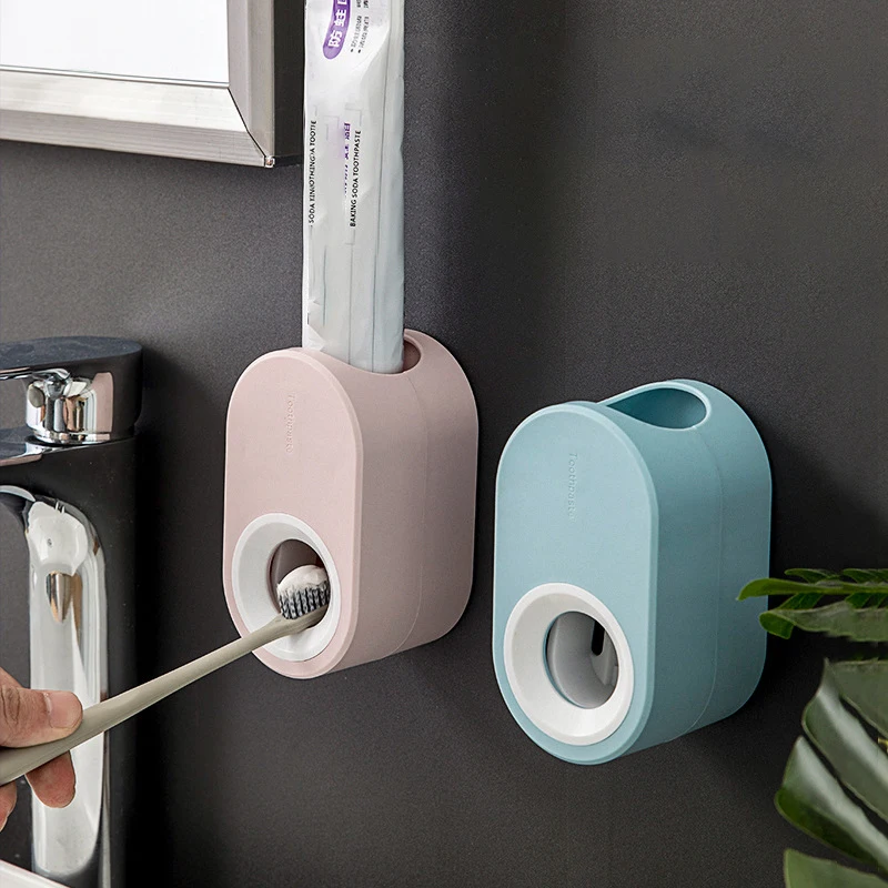 Automatic Plastic Wall Mounted Toothbrush Holder Toothpaste Dispenser Toiletries Storage Rack Bathroom Accessories Set
Automatic Plastic Wall Mounted Toothbrush Holder Toothpaste Dispenser Toiletries Storage Rack Bathroom Accessories Set