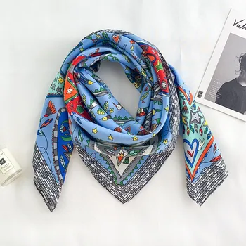 China new style quality silk Spring and summer lady nice print square scarves women fashion shawls Small hair neck beach hijab
China new style quality silk Spring and summer lady nice print square scarves women fashion shawls Small hair neck beach hijab