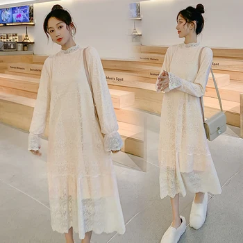 High Quality Moms Long Sleeve Nursing Dresses for Pregnant Woman Clothing Spring Autumn Maternity Dress Lace Breastfeeding Dress 
High Quality Moms Long Sleeve Nursing Dresses for Pregnant Woman Clothing Spring Autumn Maternity Dress Lace Breastfeeding Dress