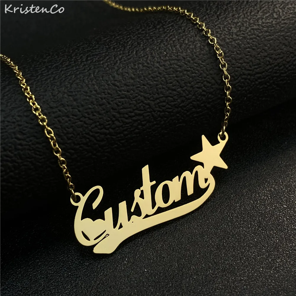 KristenCo Custom Name Necklace Personalized Stainless Steel Gold Chain Customized Letter Star Style Necklace For Women Jewelry 
KristenCo Custom Name Necklace Personalized Stainless Steel Gold Chain Customized Letter Star Style Necklace For Women Jewelry