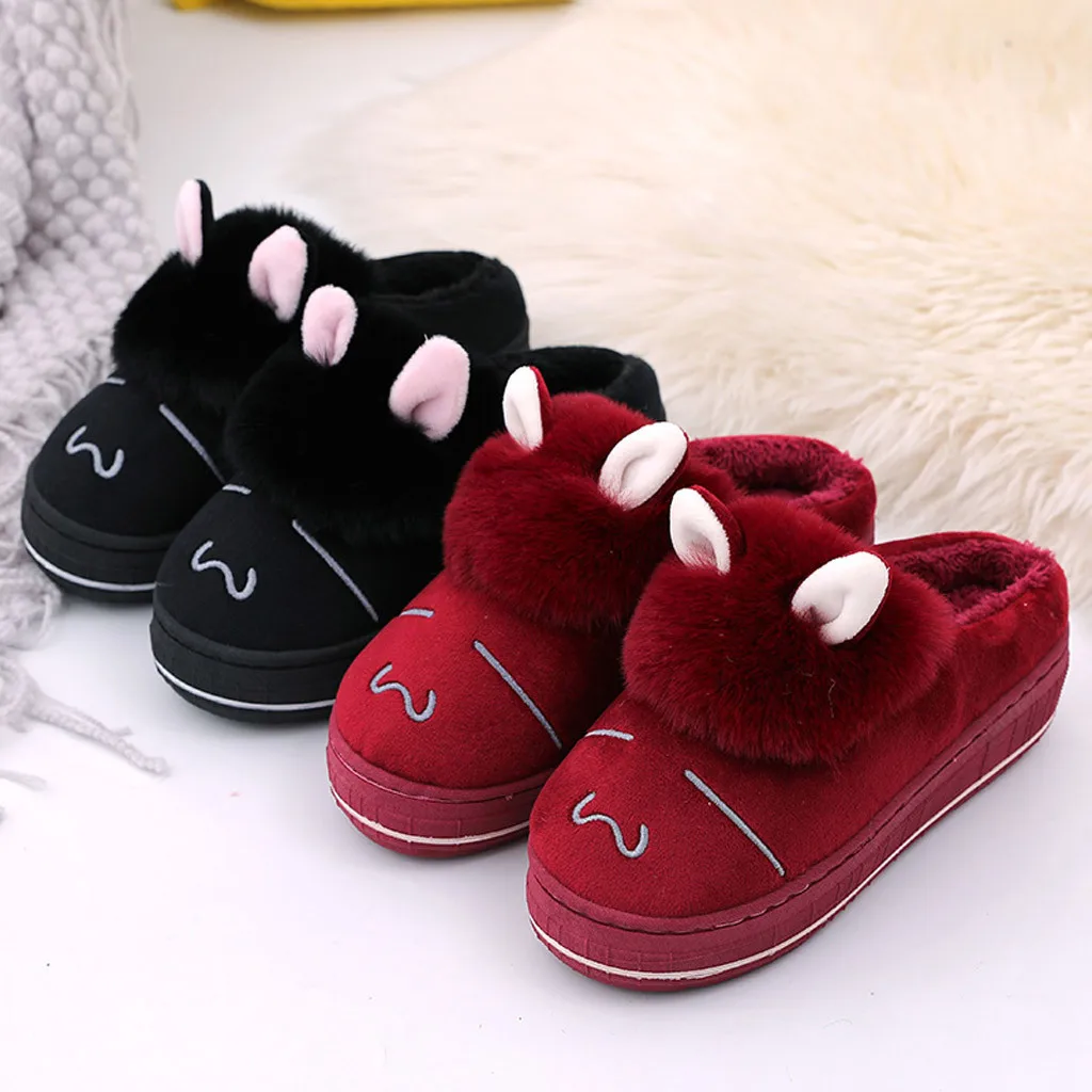 

Womens Slides 2019 Wedges for Winter Warm Non-slip Floor Home Slippers Indoor pantuflas mujer pantoffels dames kapcie damskie