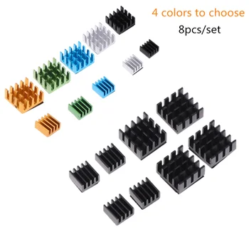 8pcs/set Aluminum Alloy Heatsink Cooling Pad Cooler Radiator Heat Sink For Raspberry Pi 2/3/4B
8pcs/set Aluminum Alloy Heatsink Cooling Pad Cooler Radiator Heat Sink For Raspberry Pi 2/3/4B