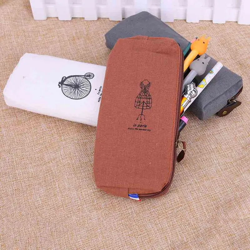 Korean student stationery fresh and simple cotton and linen Paris memory pencil case retro romantic pencil case office supplies
Korean student stationery fresh and simple cotton and linen Paris memory pencil case retro romantic pencil case office supplies