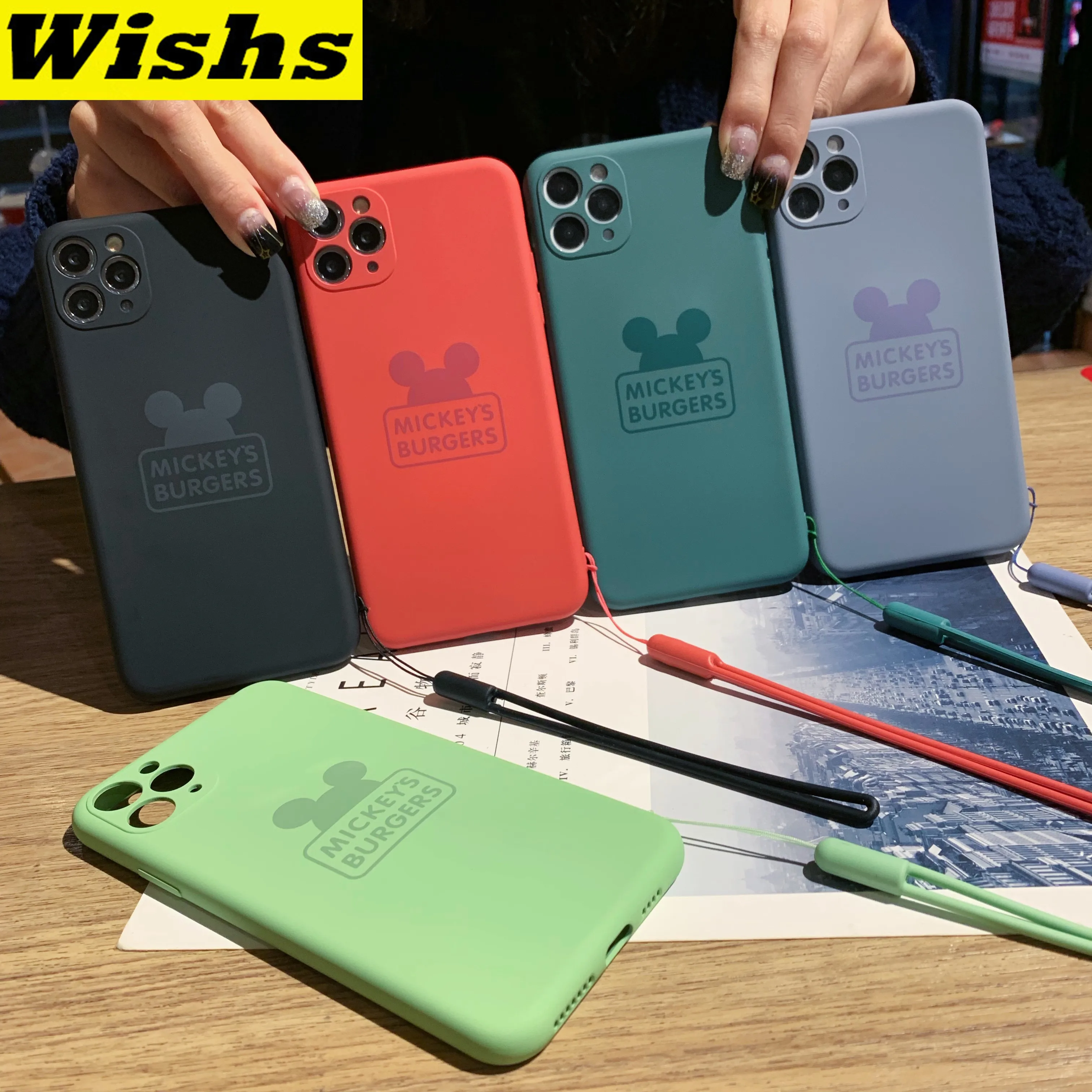 Camera Lens Protection Phone Case For iPhone 11 Pro Max XR XS Max X 8 7 6 6S Plus Wrist rope Mickey Burgers Soft Silicone case
Camera Lens Protection Phone Case For iPhone 11 Pro Max XR XS Max X 8 7 6 6S Plus Wrist rope Mickey Burgers Soft Silicone case