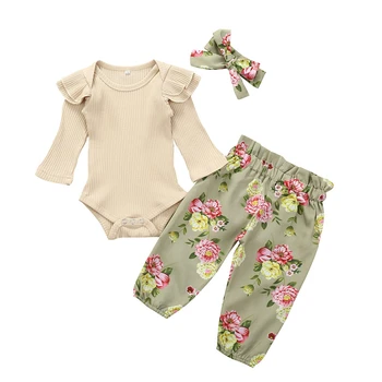 Autumn Infant Girl Baby rompers+bow Headband set toddler solid long sleeve Ruffle top Romper Jumpsuit costume Outfits A40
Autumn Infant Girl Baby rompers+bow Headband set toddler solid long sleeve Ruffle top Romper Jumpsuit costume Outfits A40