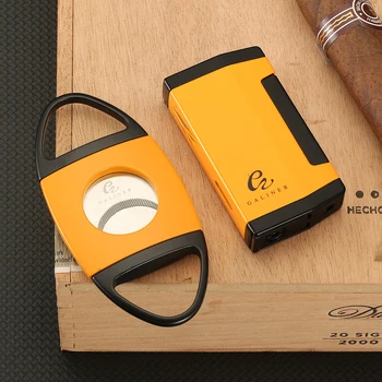 GALINER Pocket Cigar Lighter Cutter Set Windproof Butane Gas Torch Lighter Metal Sharp Cigar Cutter Knife Turbo Lighter Kit
GALINER Pocket Cigar Lighter Cutter Set Windproof Butane Gas Torch Lighter Metal Sharp Cigar Cutter Knife Turbo Lighter Kit