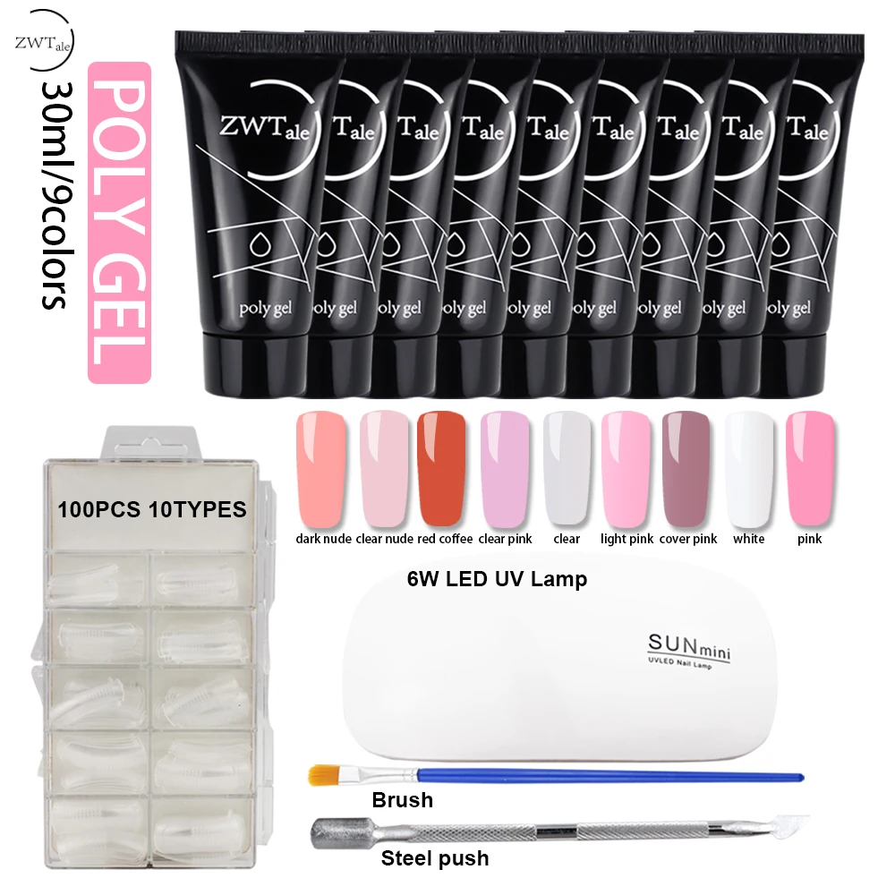 ZWTale 30g Polygel Set Quick Builder Gel Nail Polish Gellak vernis semi permanant uv Gel Varnish Poly Gel with Lamp
ZWTale 30g Polygel Set Quick Builder Gel Nail Polish Gellak vernis semi permanant uv Gel Varnish Poly Gel with Lamp