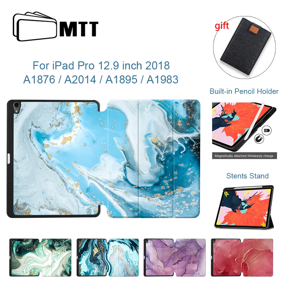 MTT Mable PU Leather Case For iPad Pro 12.9 inch 2018 With Pencil Holder Trifold Flip Stand Smart Cover Tablet Case A1895 A1983 
MTT Mable PU Leather Case For iPad Pro 12.9 inch 2018 With Pencil Holder Trifold Flip Stand Smart Cover Tablet Case A1895 A1983