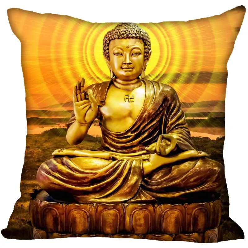 Заказная декоративная наволочка статуя Будды квадратная Наволочка на молнии