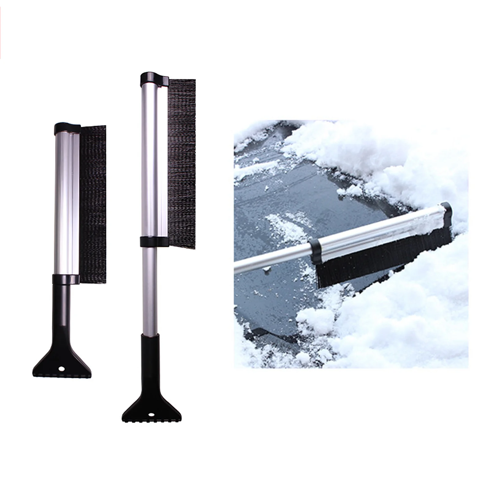 Winter Car Vehicle Windshield Ice Scraper Auto Glass Snow Brush Extendable Stainless Steel Snow Remover With Stiff Bristle Brush
Winter Car Vehicle Windshield Ice Scraper Auto Glass Snow Brush Extendable Stainless Steel Snow Remover With Stiff Bristle Brush