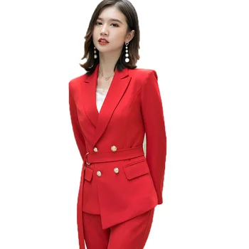 women pants suits red suit suit women's new fashion temperament Slim OLprofessional office ladies work clothes 2 piece set women
women pants suits red suit suit women's new fashion temperament Slim OLprofessional office ladies work clothes 2 piece set women