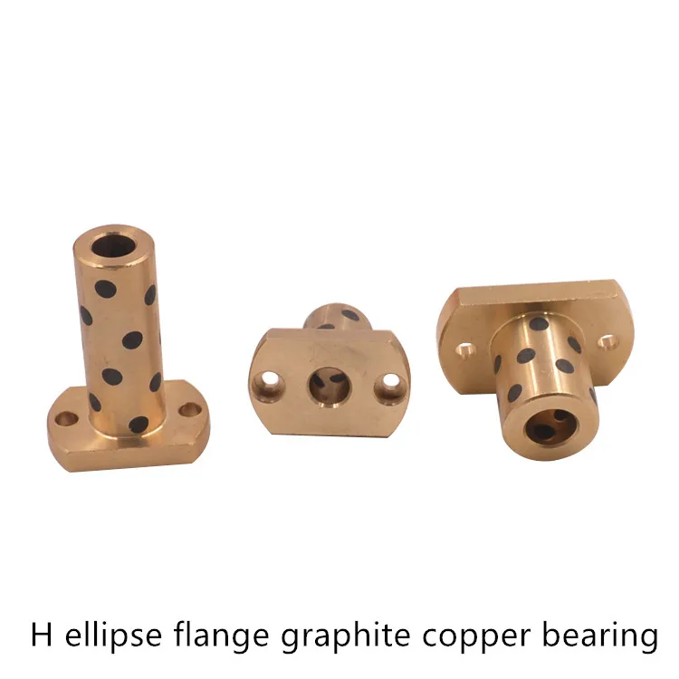 

oil-free bearing H type flange copper bush JDB solid lubricant embedded graphite sleeve